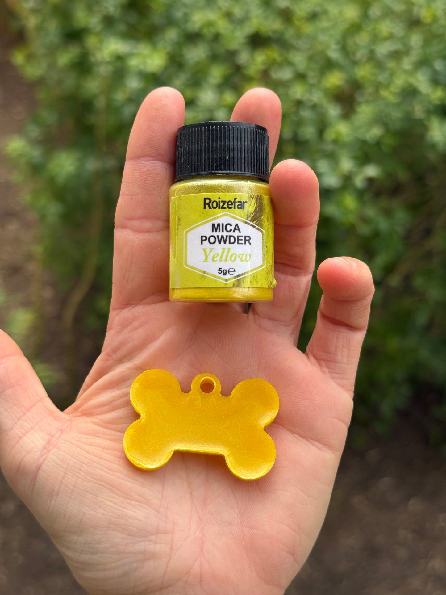 Médaille personnalisée pour animaux - Jaune nacré