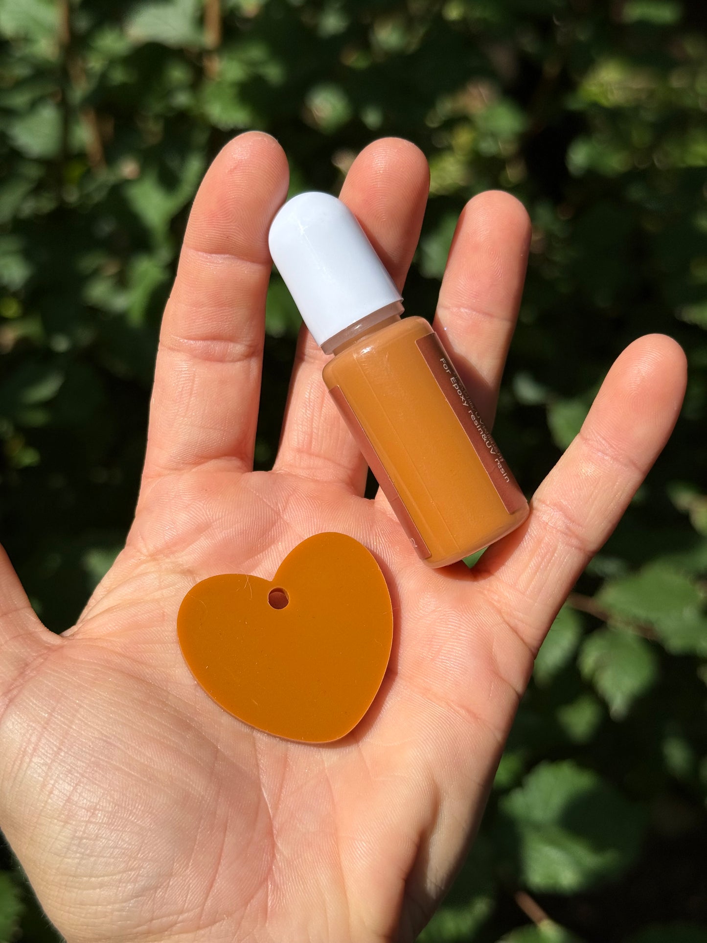 Médaille personnalisée pour chien - Marron orangé UNI