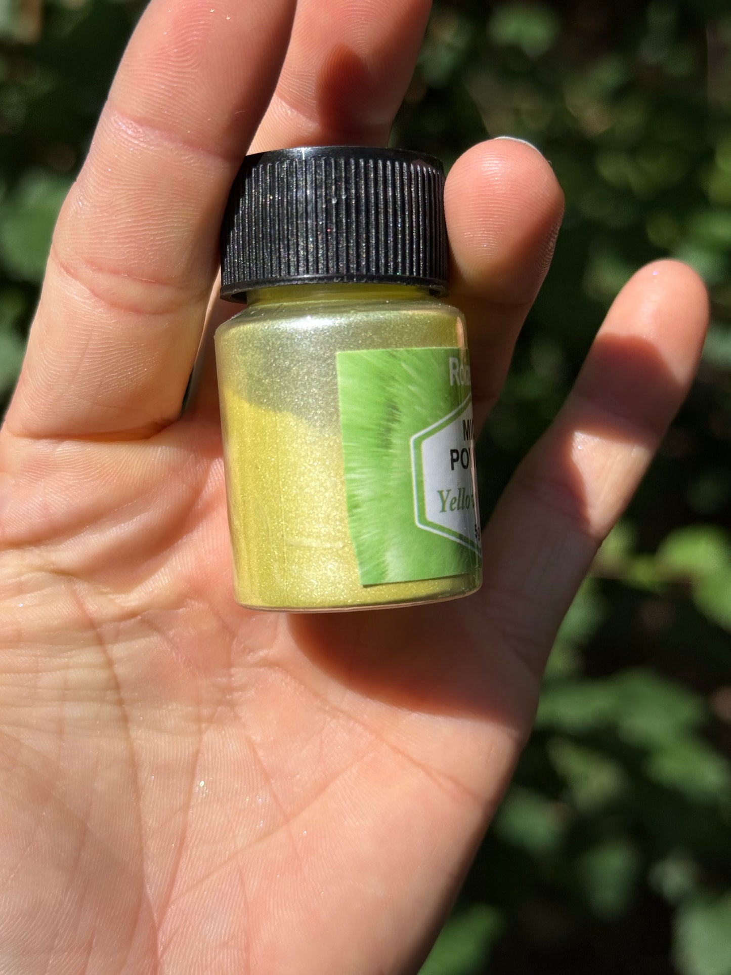 Médaille personnalisée pour chien - Jaune vert nacré