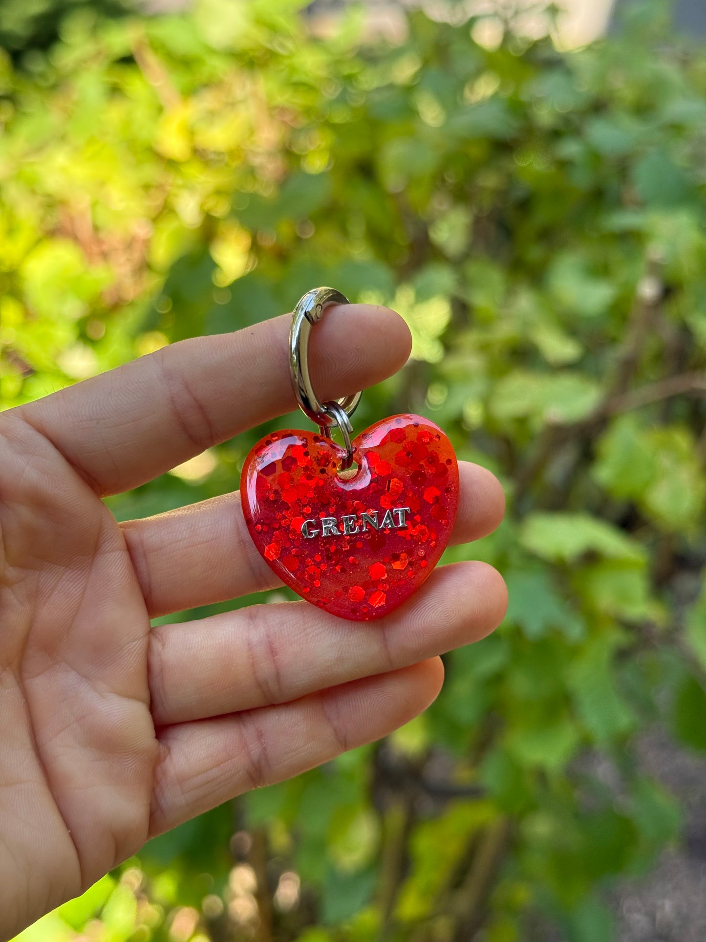 Médaille personnalisée pour chien - Grenat