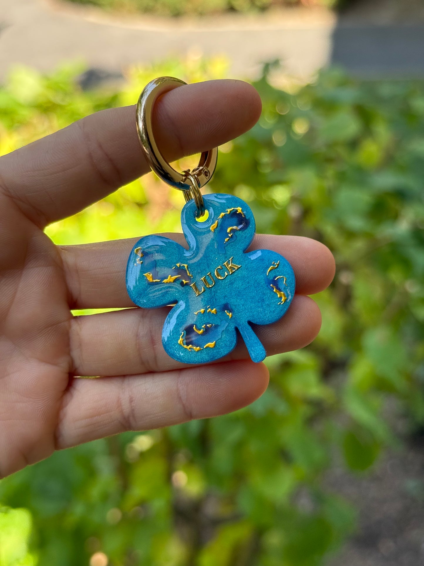 Médaille personnalisée pour animaux - Bleu doré