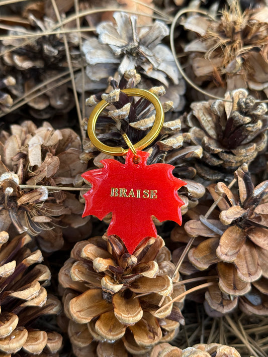 Médaille personnalisée pour chien - Feuille BRAISE