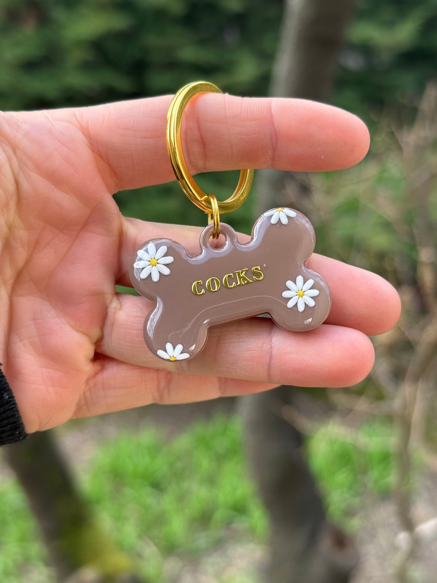 Médaille personnalisée - choco fleuri