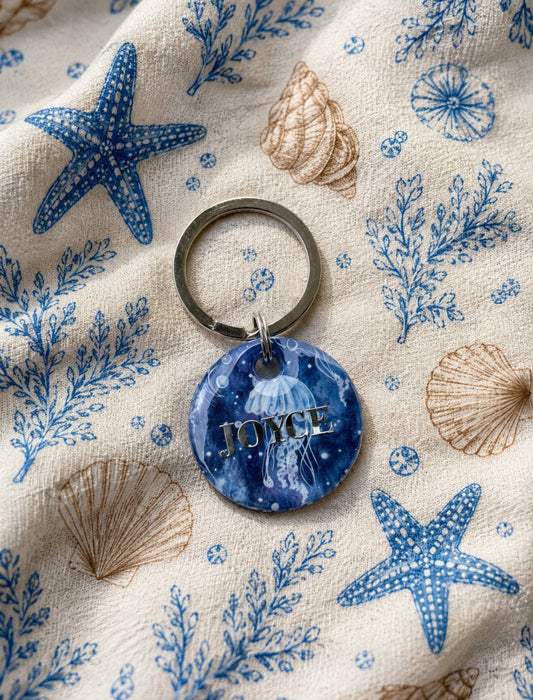 Médaille papier - Méduses bleues