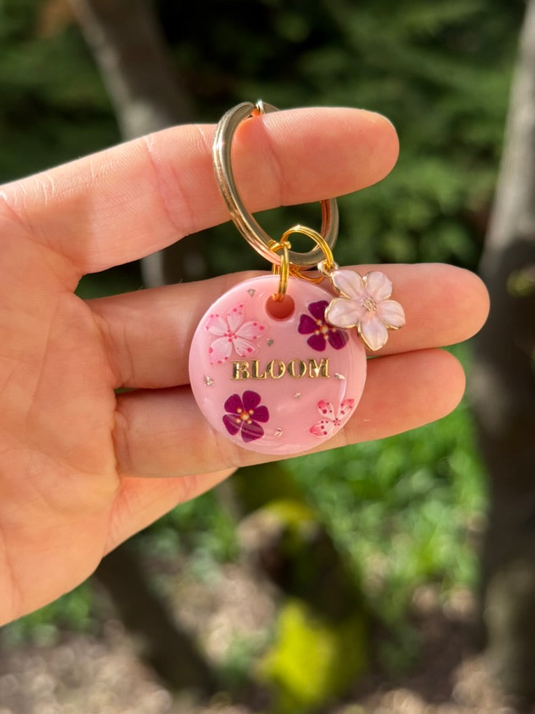 Médaille personnalisée - rose fleurie