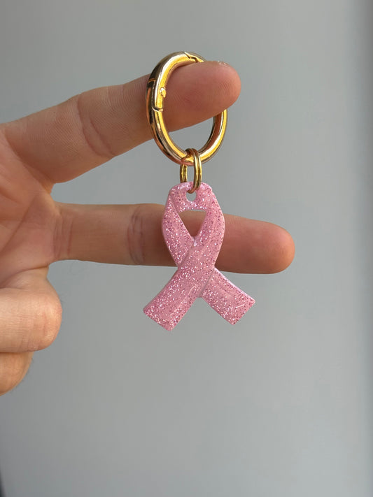 Médaille Solidaire - Ruban Rose PAILLETÉ