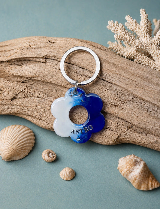 Médaille dégradé de bleu et de blanc