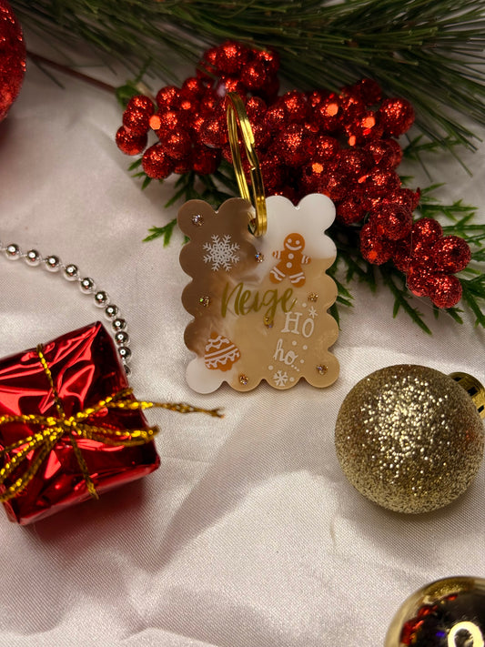 Médaille en résine - Biscuit de Noël