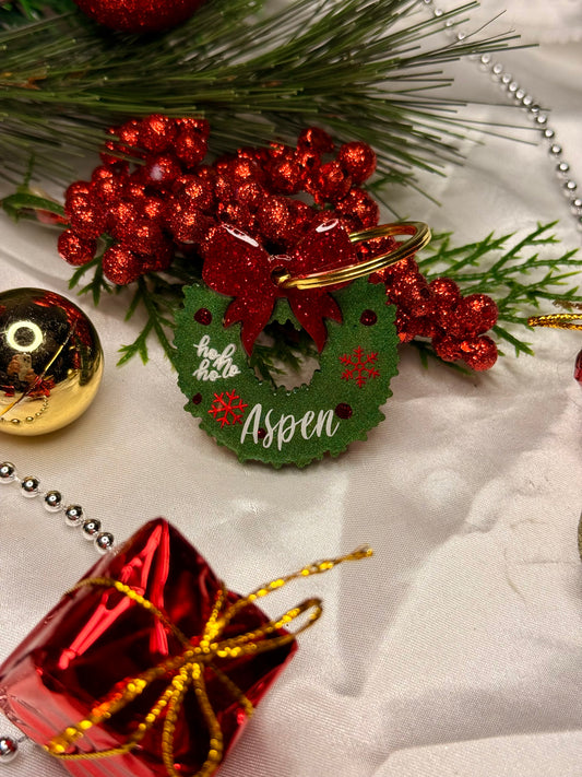 Médaille en résine - Couronne de Noël