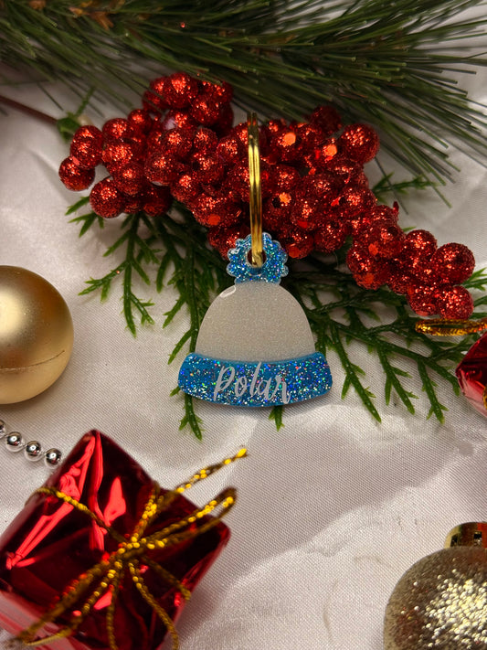 Médaille en résine - Petit bonnet bleu de Noël