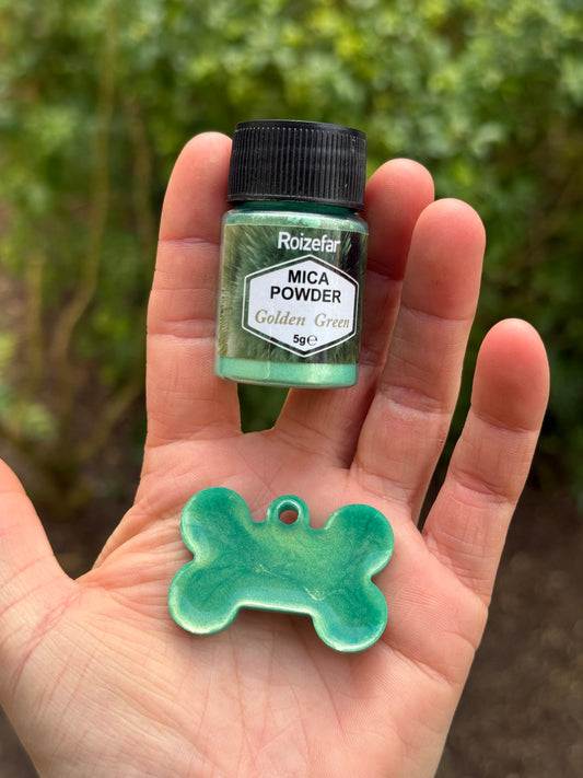 Médaille personnalisée pour chien - Golden green