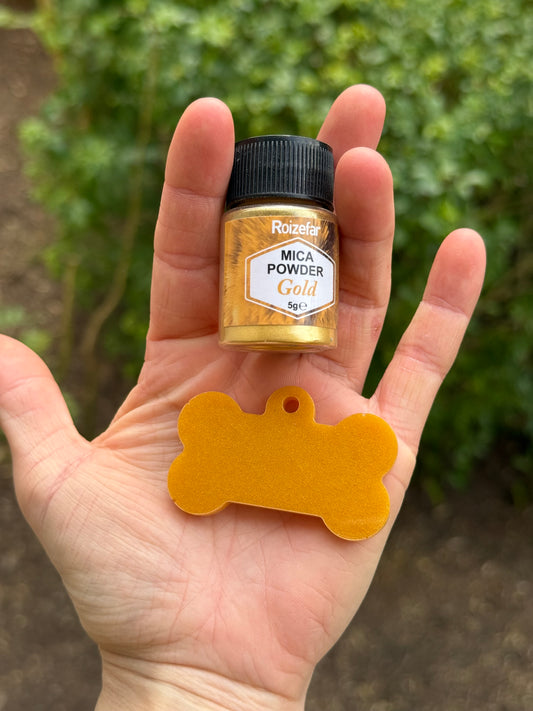 Médaille personnalisée pour chien - Gold nacré