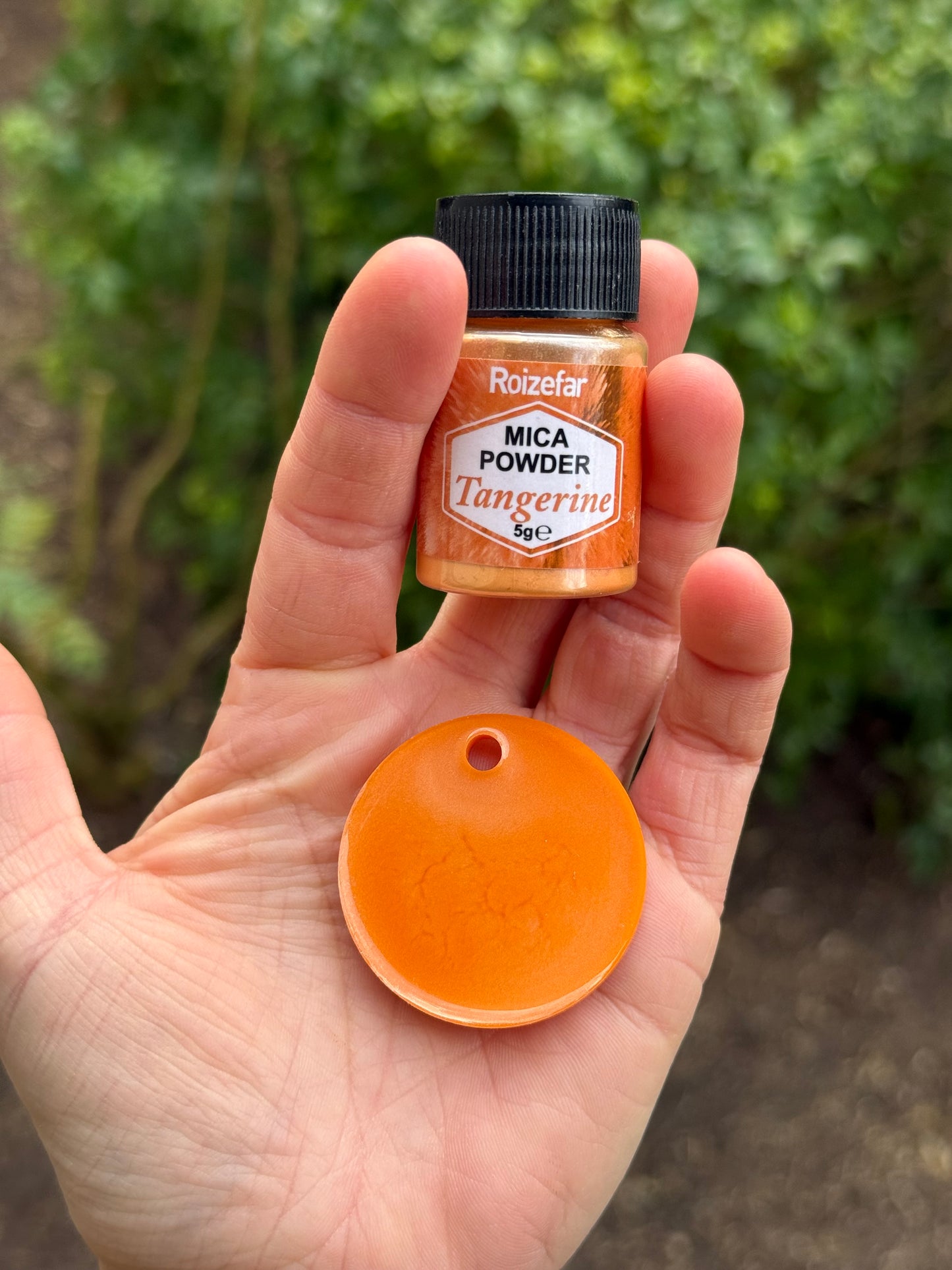 Médaille personnalisée pour animaux - Orange tangerine (nacré)