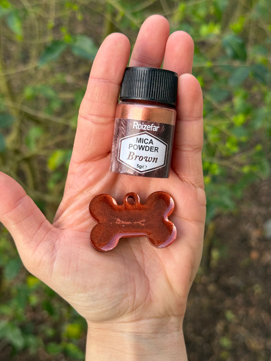 Médaille personnalisée pour animaux - Marron nacré