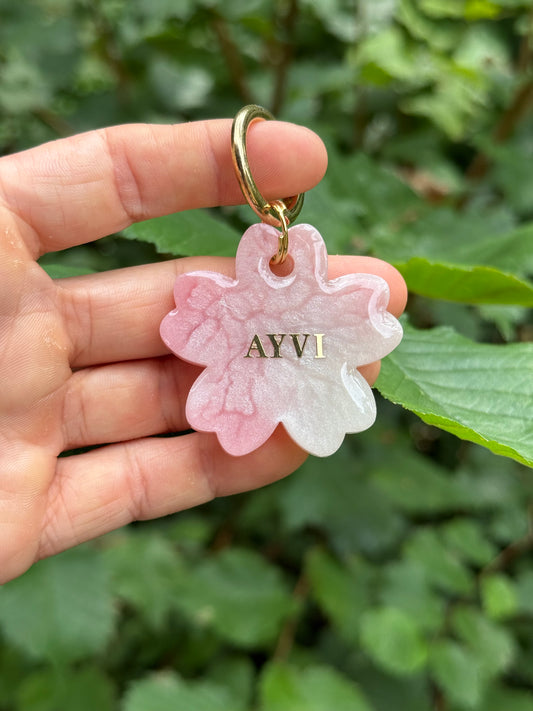 Médaille - Pastel de rose et blanc