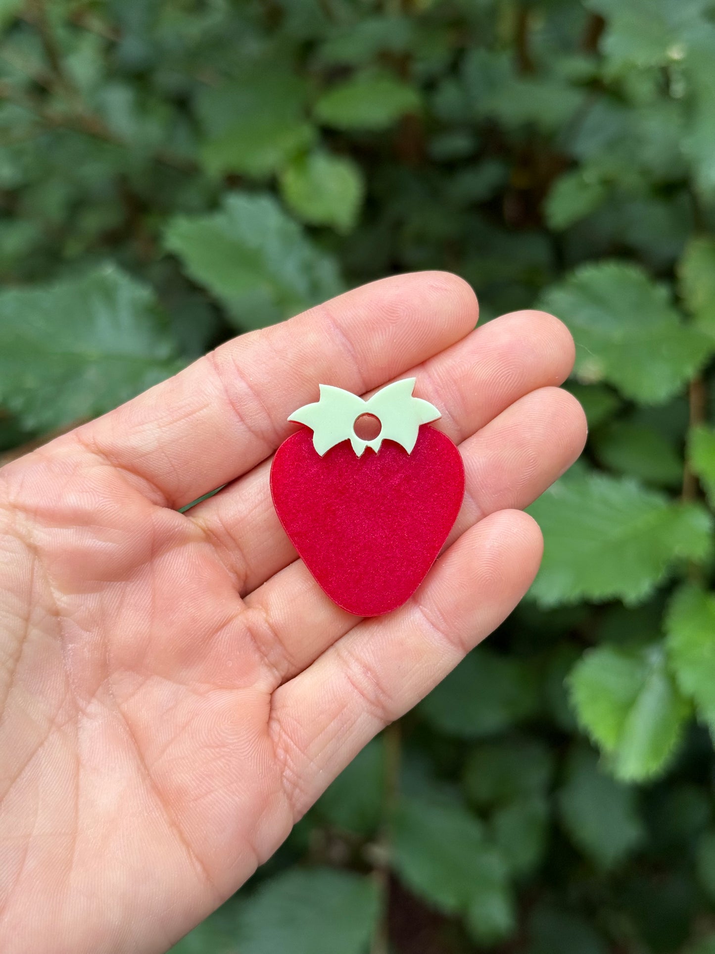 Médaille personnalisée pour chien - Fraise forme