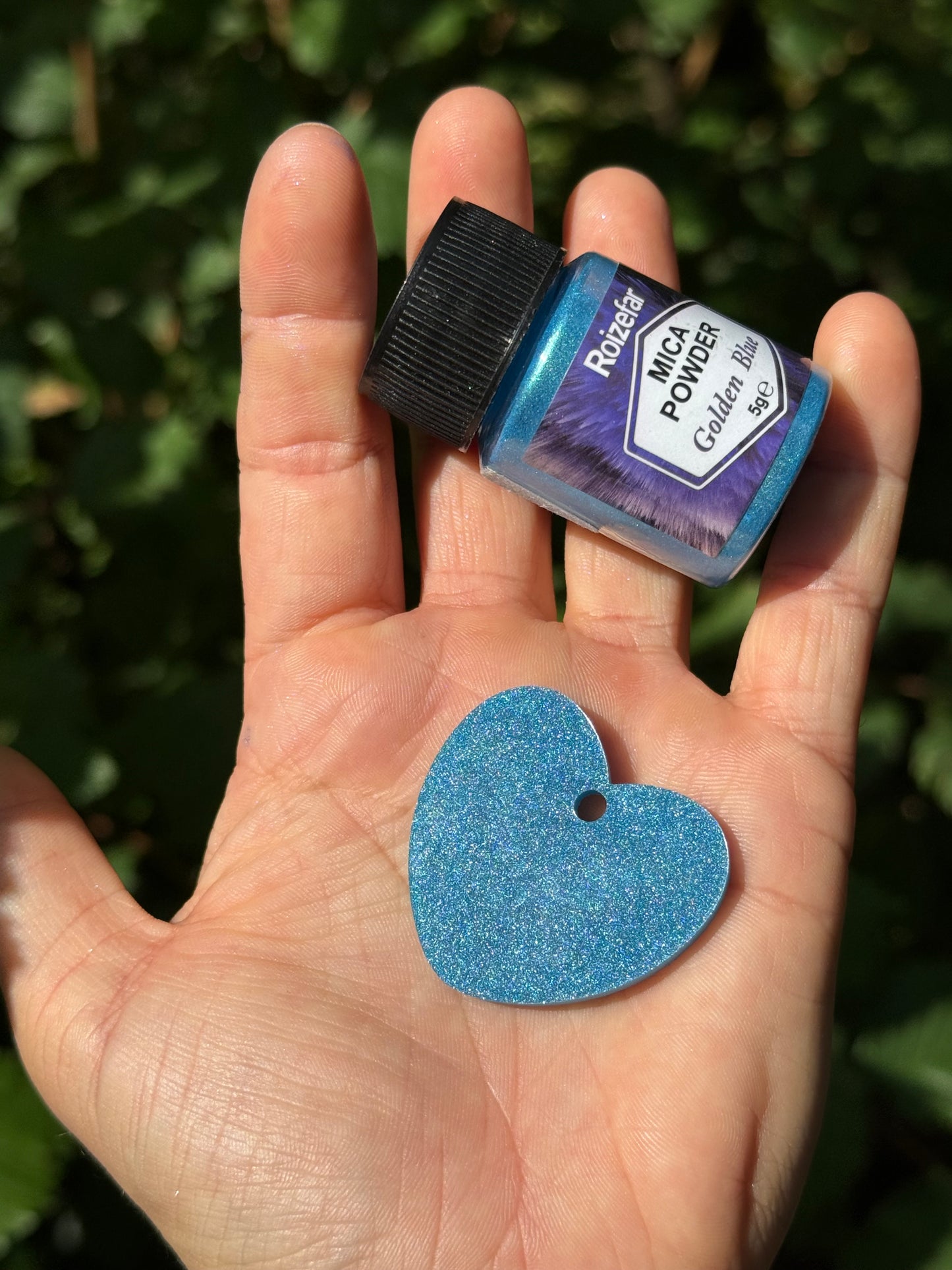 Médaille personnalisée pour chien - Golden blue nacré