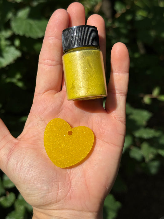 Médaille personnalisée pour chien - Magic yellow nacré