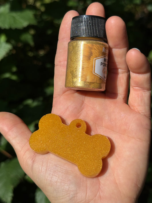 Médaille personnalisée pour chien - Gold nacré