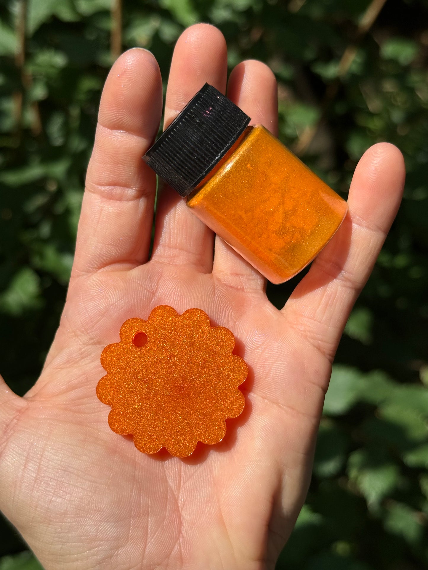 Médaille personnalisée pour animaux - Orange nacré