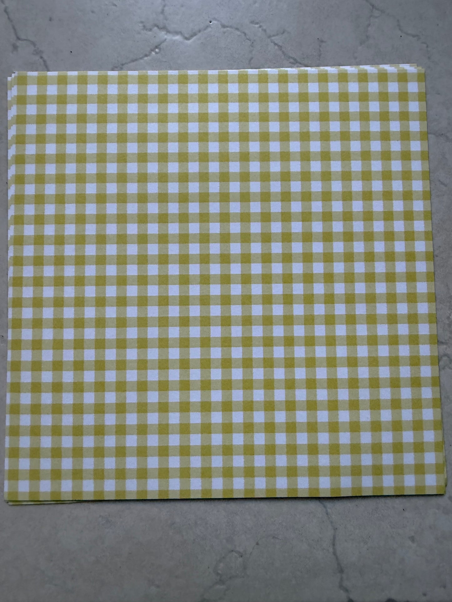 Médaille papier en résine - Vichy jaune
