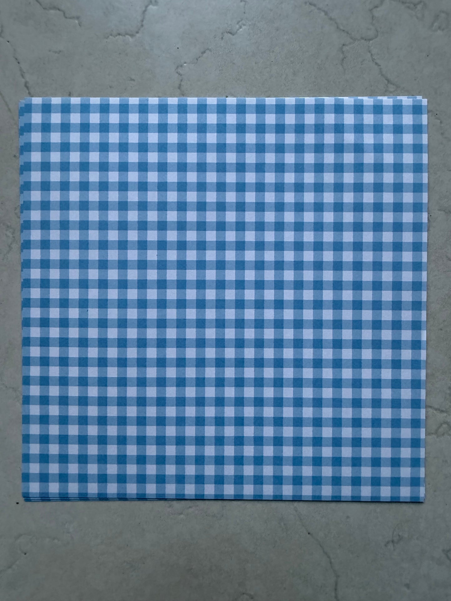 Médaille papier en résine - Vichy bleu