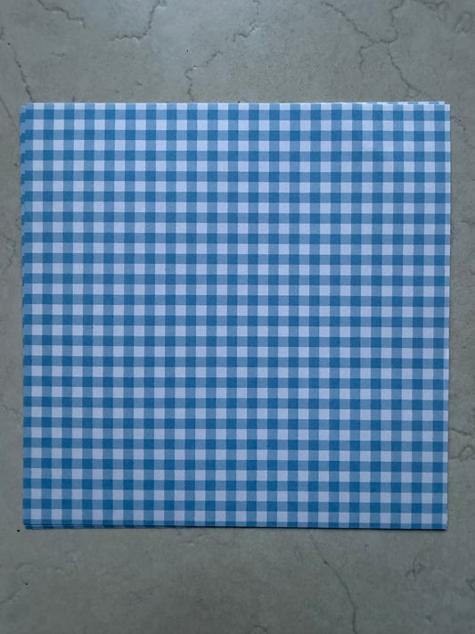Médaille papier en résine - Vichy bleu
