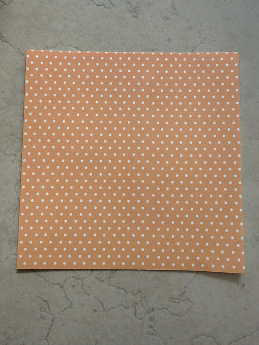 Médaille papier - pois orange