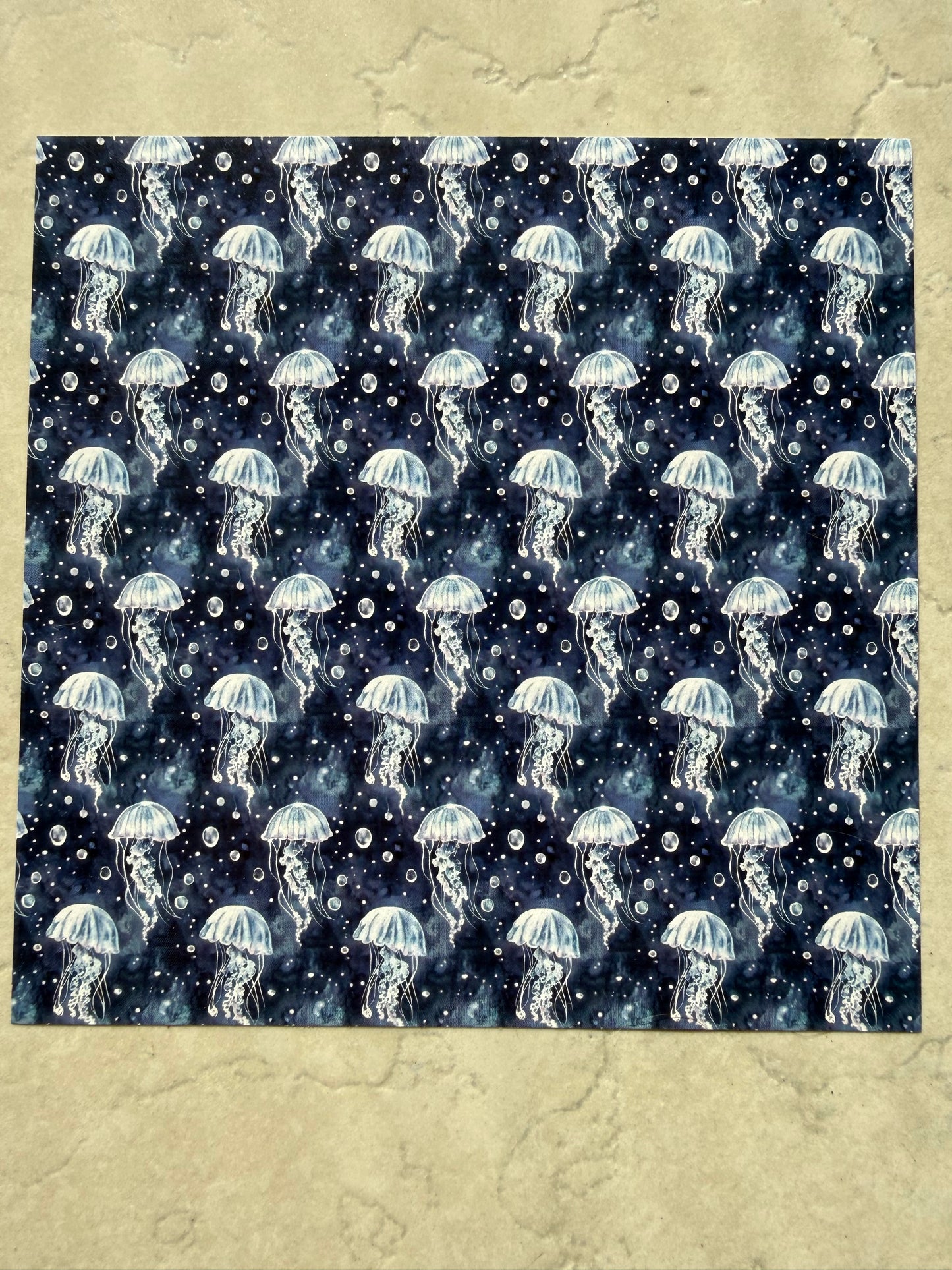 Médaille papier - Méduses bleues