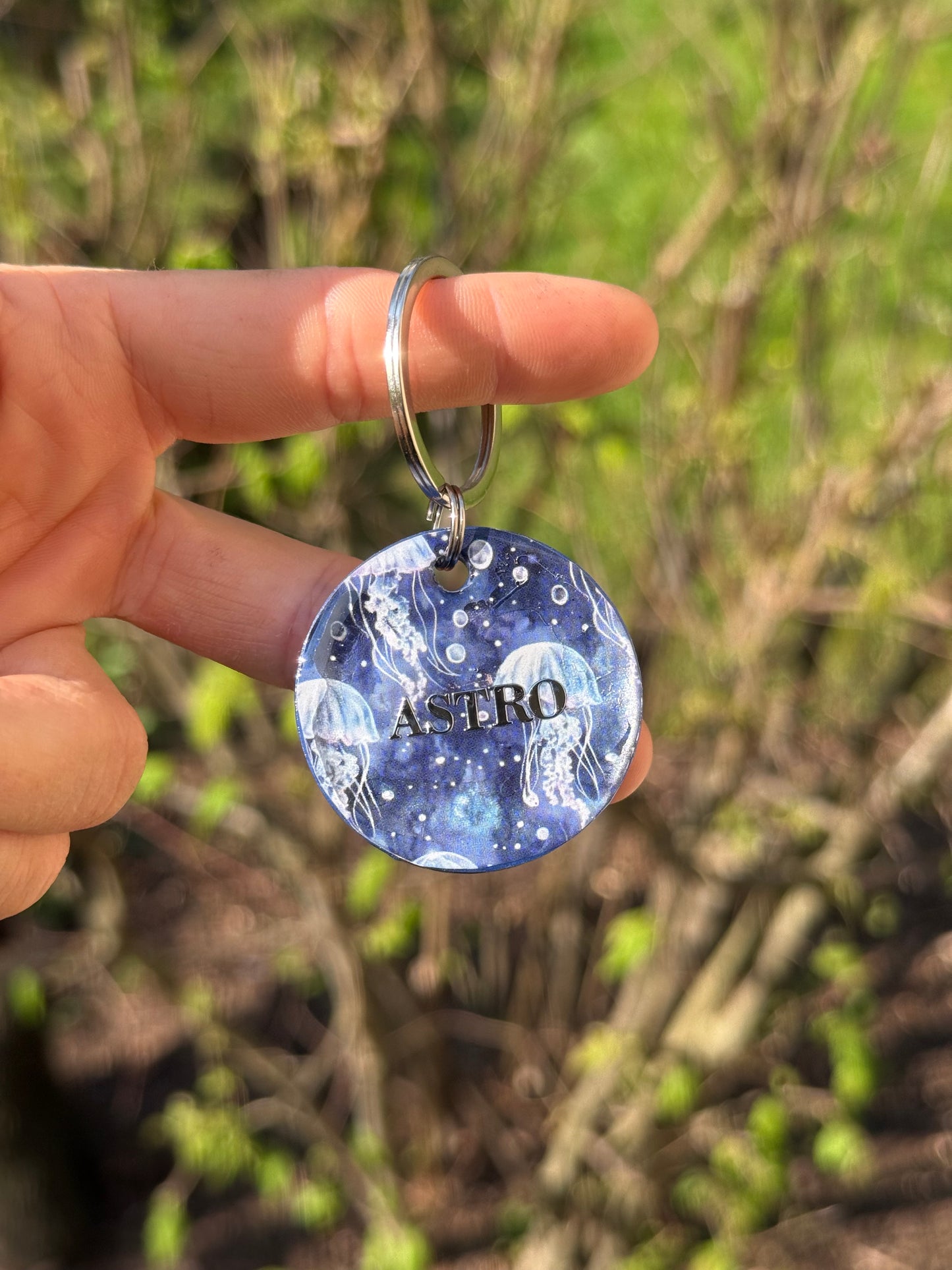 Médaille papier - Méduses bleues
