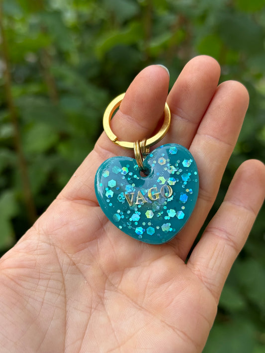 Médaille personnalisée pour chien -
 Bleu pétillant