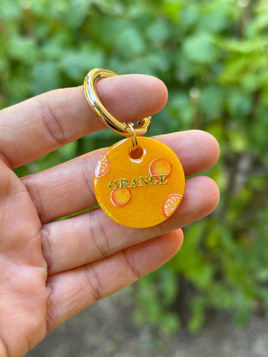 Médaille personnalisée pour chien - Orange 🍊