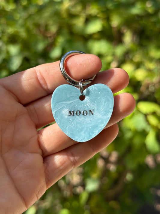 Médaille personnalisée pour chien - Marbre bleu