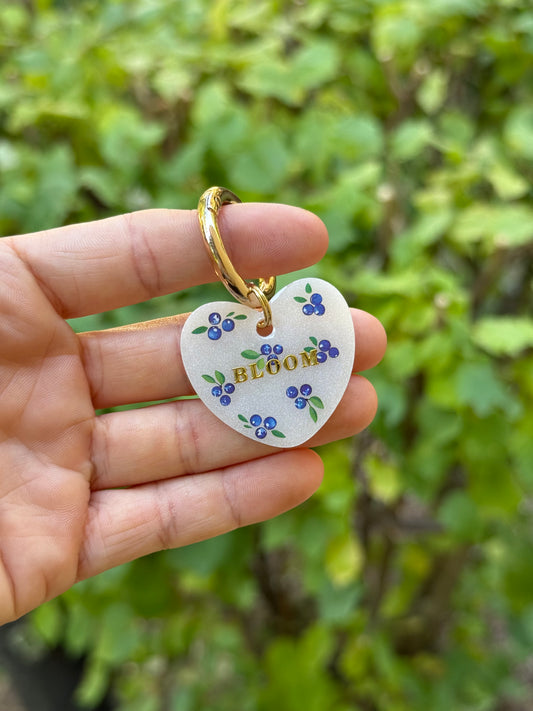 Médaille personnalisée pour chien - Blanche myrtille 🫐