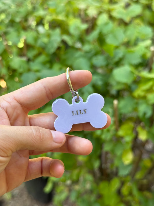 Médaille personnalisée pour animaux - Lavande UNI