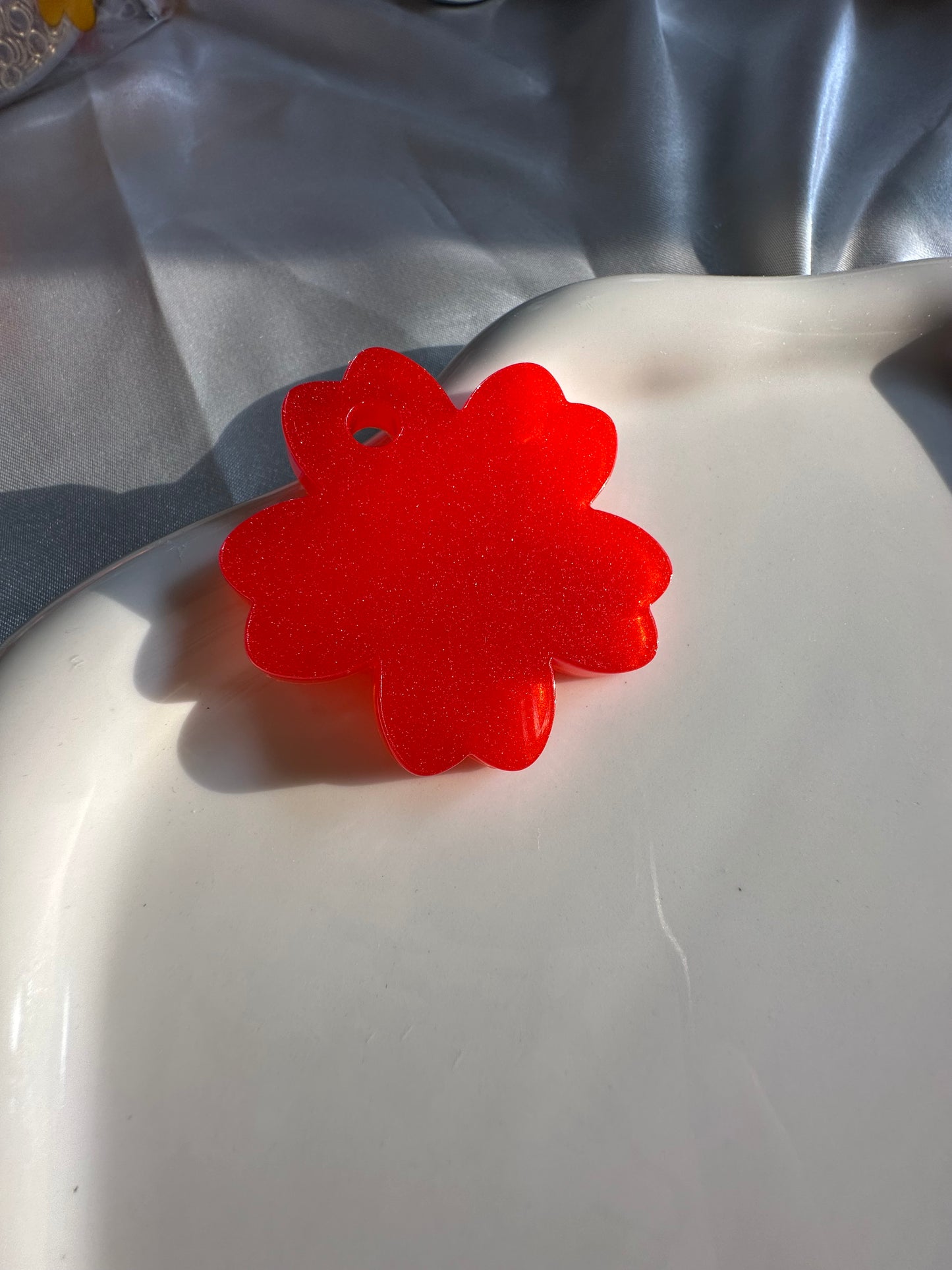 Médaille personnalisée pour animaux - Rouge vif nacré