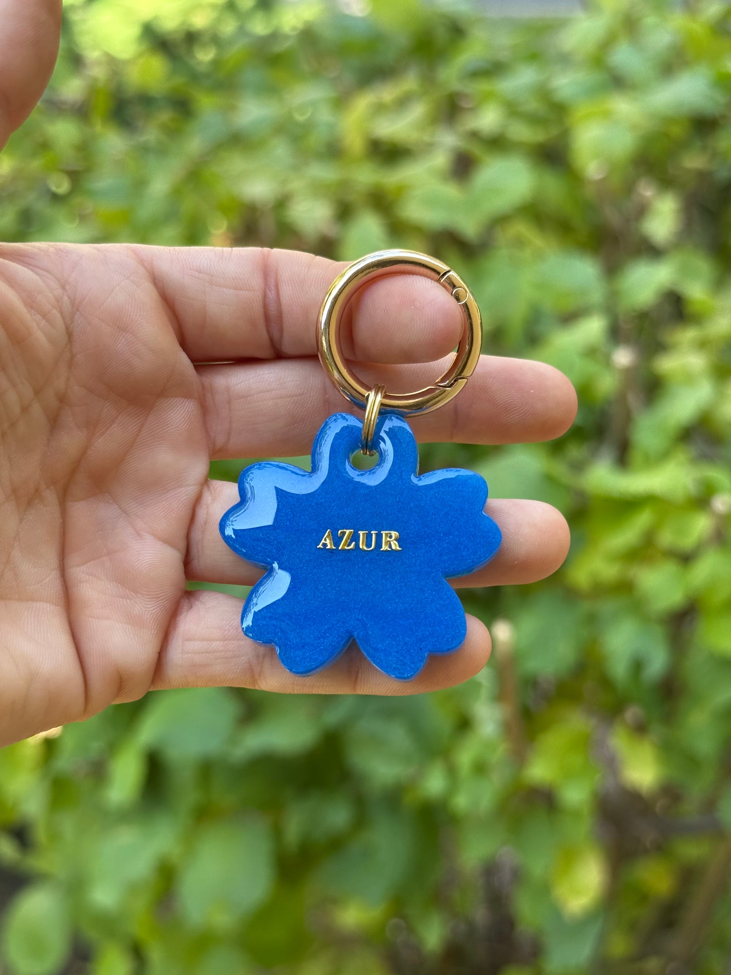 Médaille personnalisée pour animaux - Bleu marine nacré