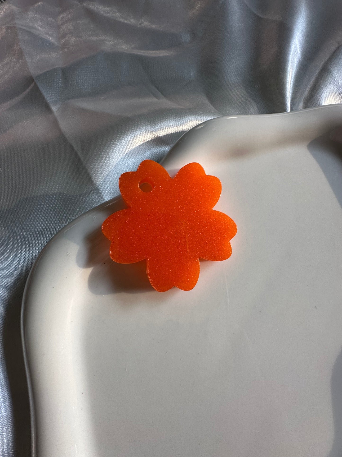 Médaille personnalisée pour animaux - Orange nacré