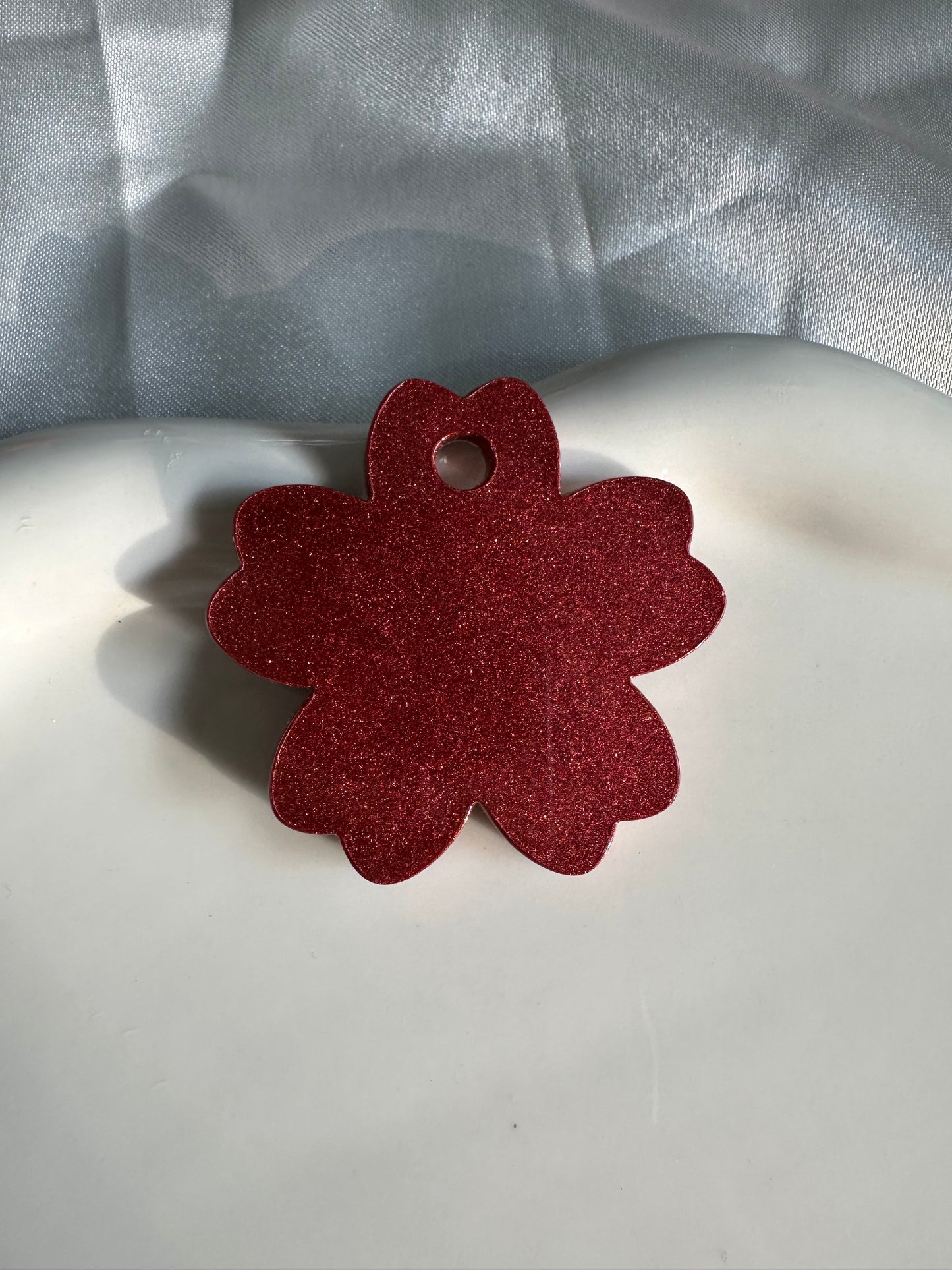 Médaille personnalisée pour animaux - Rouge vin nacré