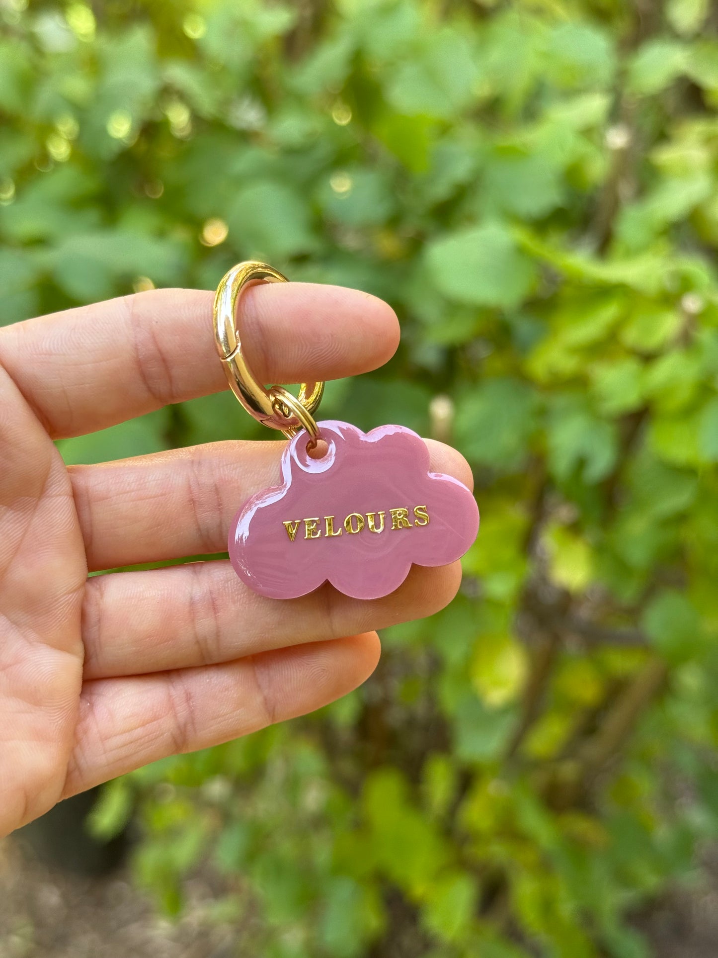 Médaille personnalisée pour chien - Rose foncé UNI