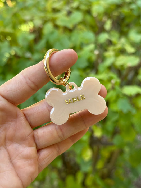 Médaille personnalisée pour chien - Marron glacé UNI