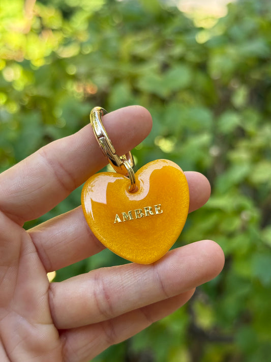 Médaille personnalisée pour chien - Ambre NACRÉ