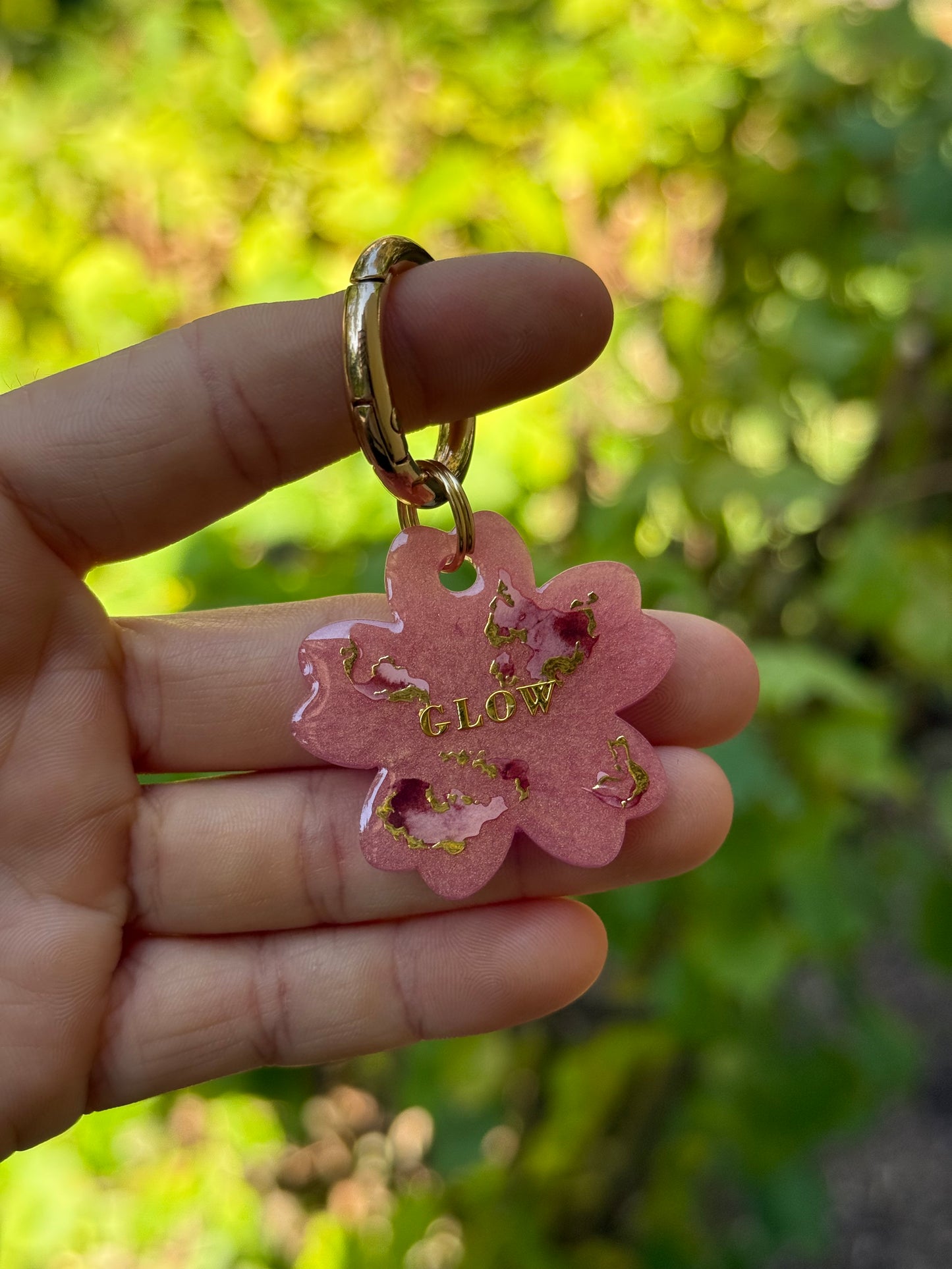 Médaille personnalisée pour animaux - corail doré