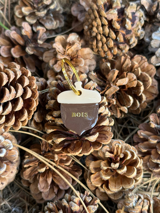 Médaille personnalisée pour chien - Gland BOIS